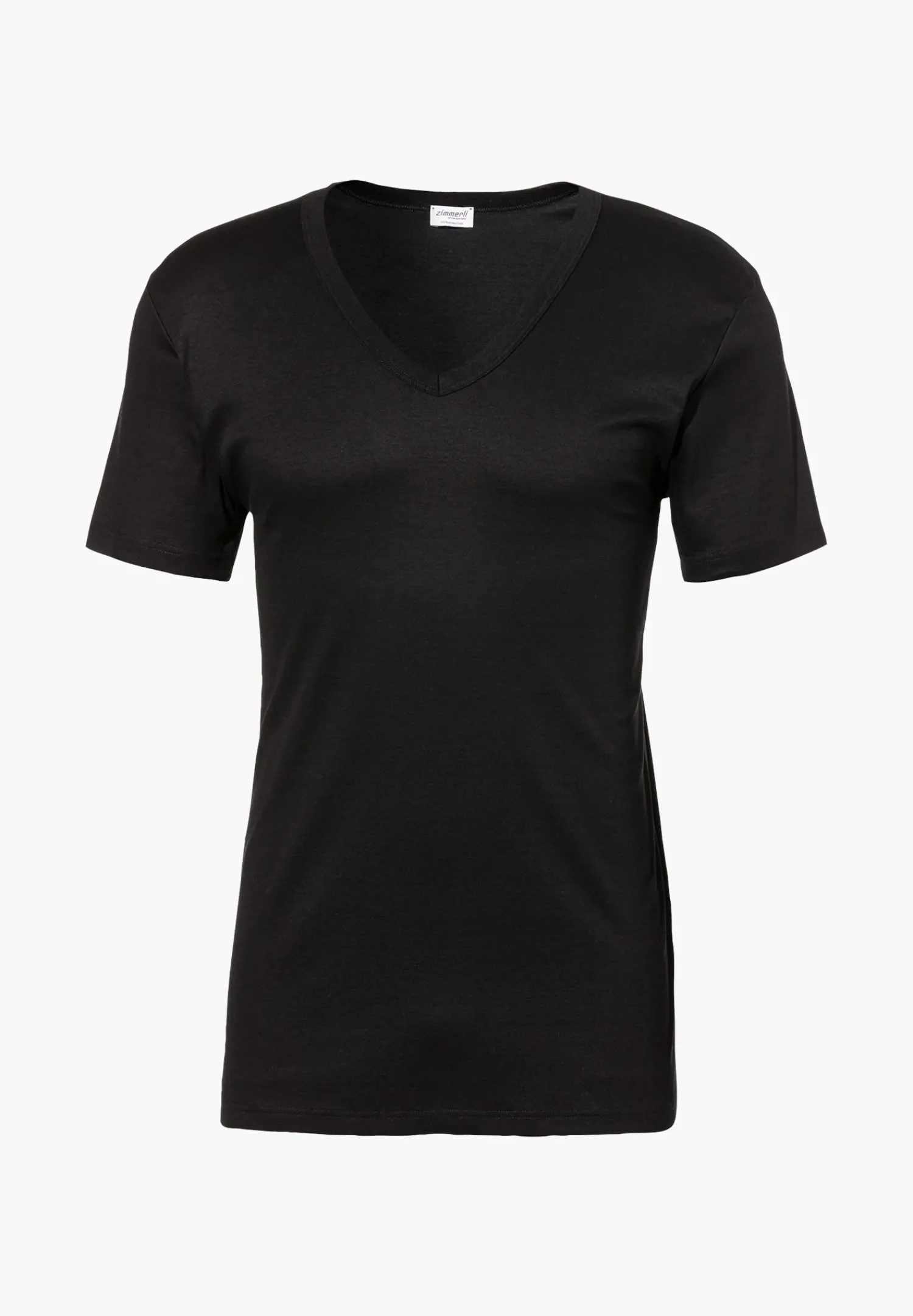 Zimmerli T-Shirts>Businessclass Shirtkurzarmv-Ausschnitt-Black