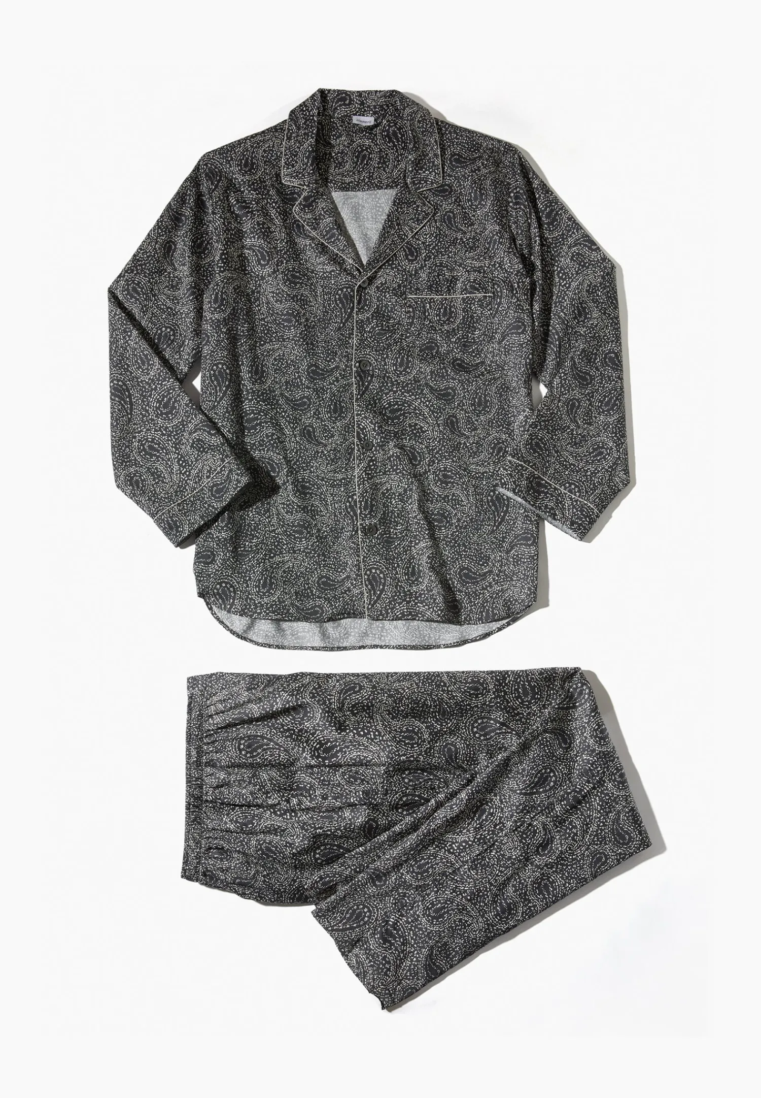 Zimmerli Pyjamas>Cottonsateenprint Paisleydarkblue