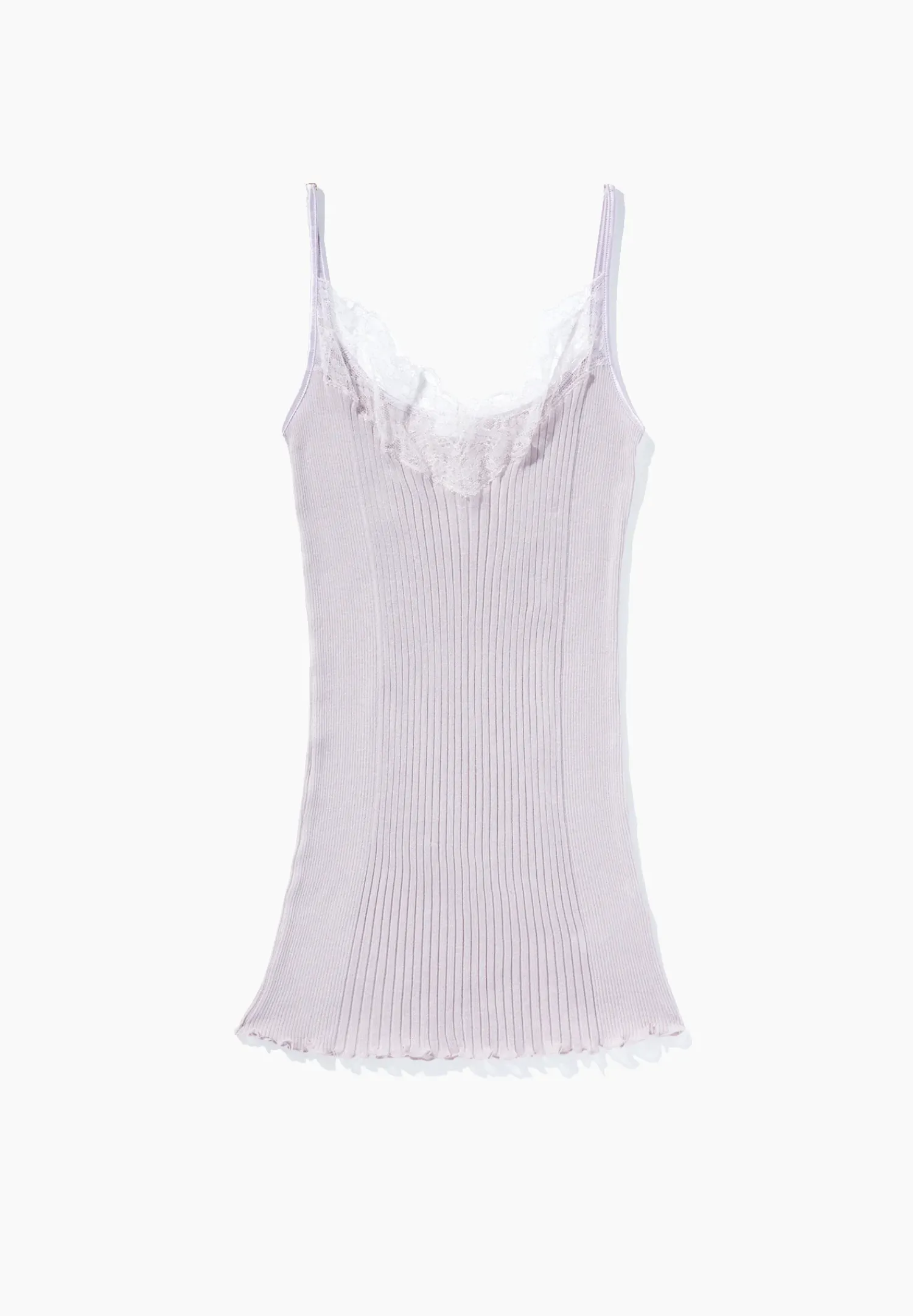 Zimmerli Spaghetti Tops>Cotton/Silkrib Lilac