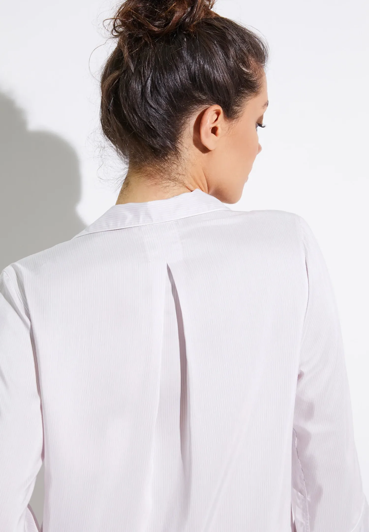 Zimmerli Nachthemden>Femininestripes Armel-Lilacstripes