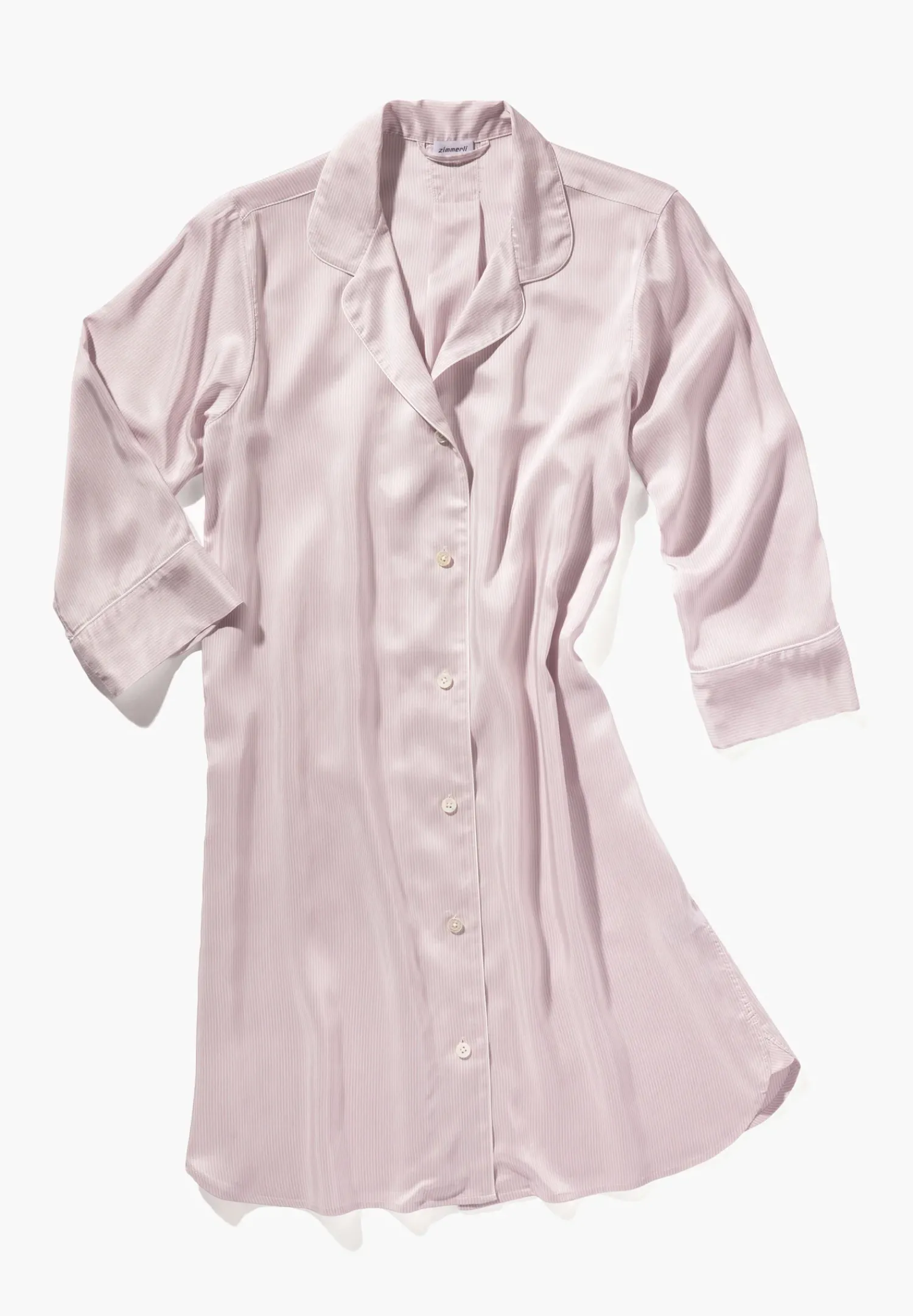 Zimmerli Nachthemden>Femininestripes Armel-Lilacstripes