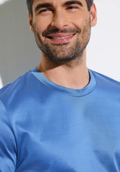 Zimmerli T-Shirts>Filodiscozia Shirtkurzarm-Dustyblue