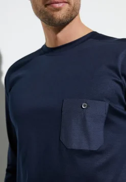 Zimmerli Langarm Shirts>Modernlounge Shirtlangarm-Midnight