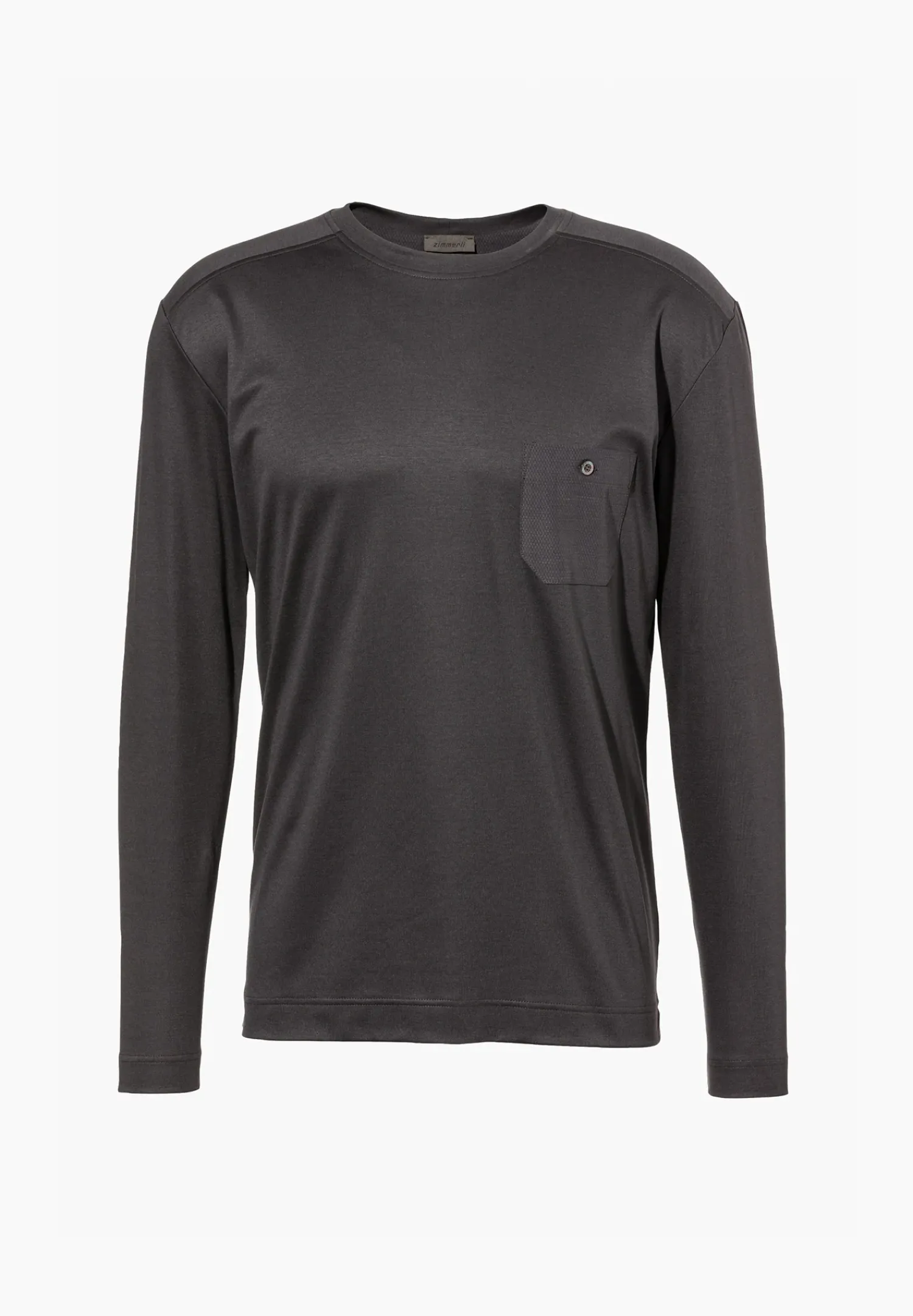 Zimmerli T-Shirts>Modernlounge Shirtlangarm-Phantom