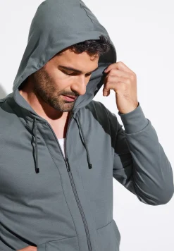 Zimmerli Jacken>Piquelounge Steelblue