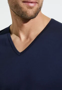 Zimmerli T-Shirts>Purecomfort Shirtkurzarmv-Ausschnitt-Navy