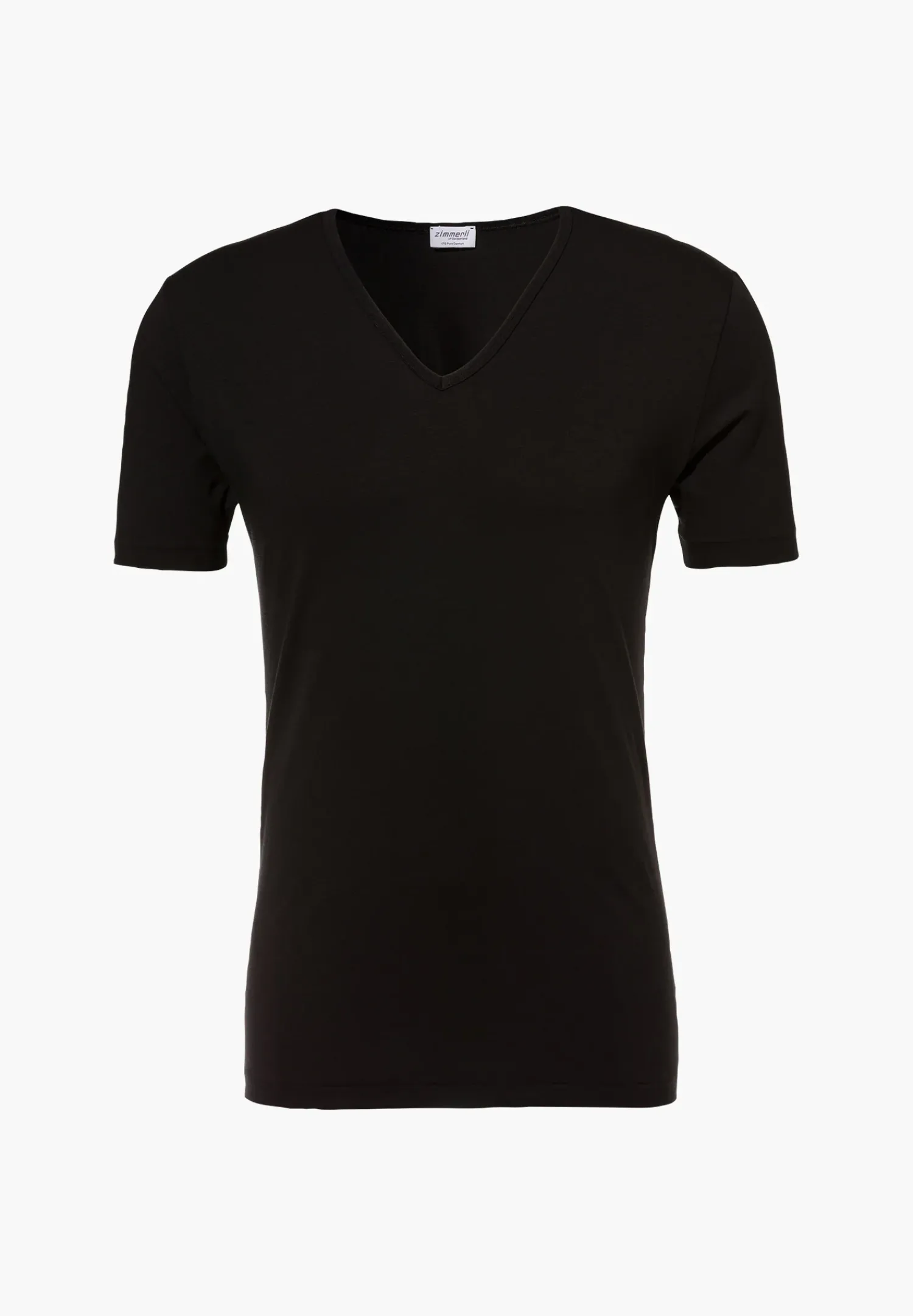 Zimmerli T-Shirts>Purecomfort Shirtkurzarmv-Ausschnitt-Black