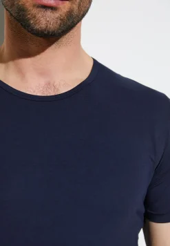 Zimmerli T-Shirts>Purecomfort Shirtkurzarm-Navy