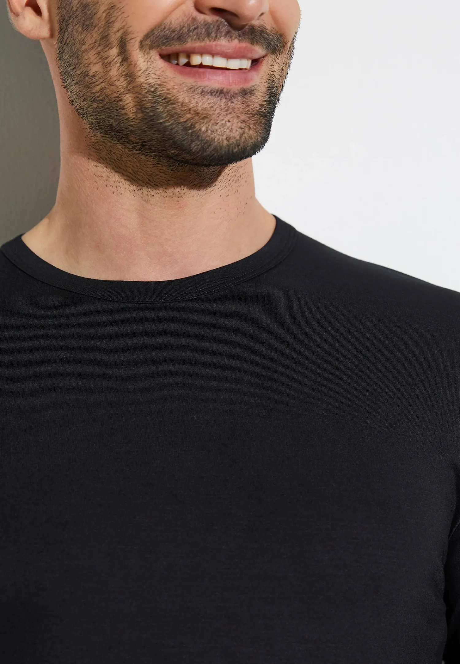Zimmerli T-Shirts>Pureness Shirtlangarm-Black