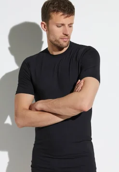 Zimmerli T-Shirts>Pureness Shirtkurzarm-Black