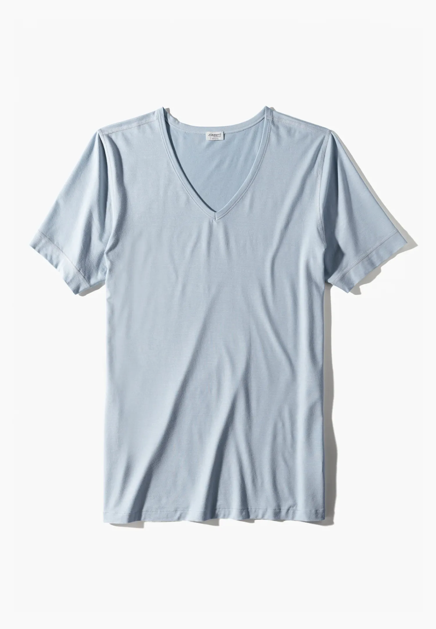 Zimmerli T-Shirts>Pureness Shirtkurzarmv-Ausschnitt-Skyblue