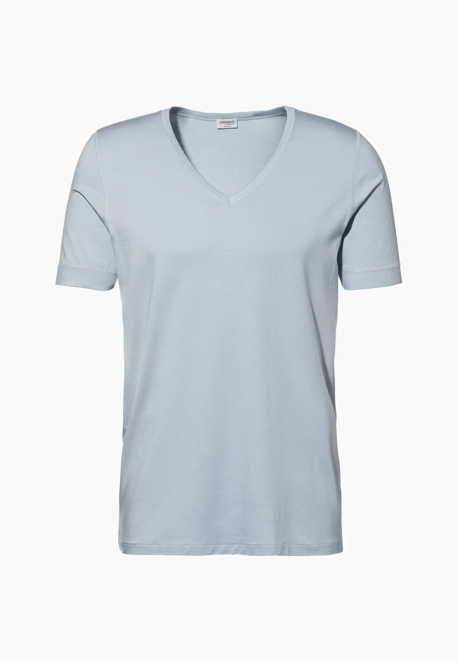 Zimmerli T-Shirts>Pureness Shirtkurzarmv-Ausschnitt-Skyblue