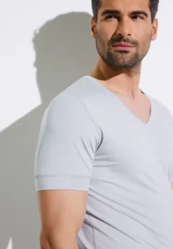 Zimmerli T-Shirts>Pureness Shirtkurzarmv-Ausschnitt-Cloudgrey