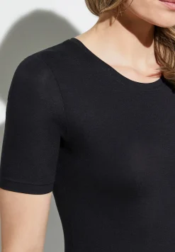 Zimmerli T-Shirts>Pureness Shirtkurzarm-Black