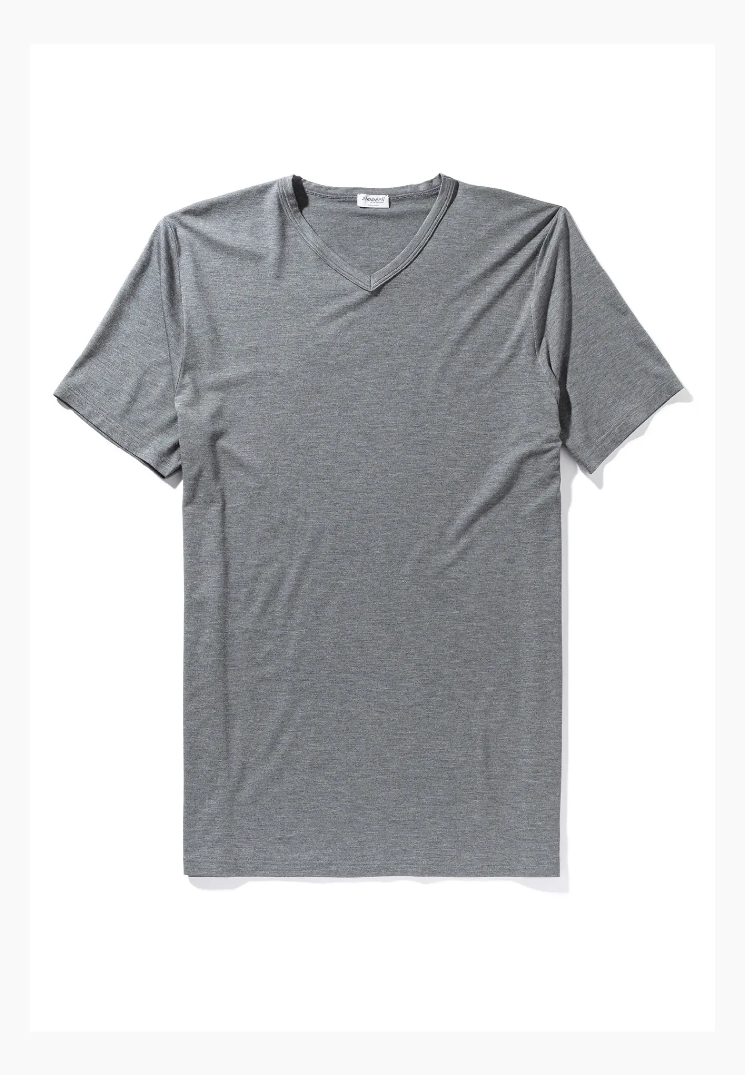 Zimmerli T-Shirts>Pureness Shirtkurzarmv-Ausschnitt-Greymelange