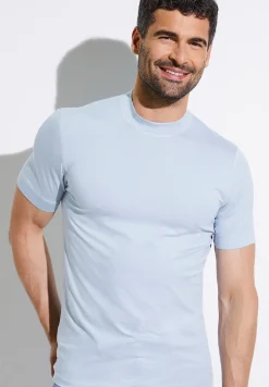 Zimmerli T-Shirts>Pureness Shirtkurzarm-Skyblue