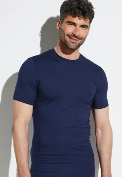 Zimmerli T-Shirts>Pureness Shirtkurzarm-Navy
