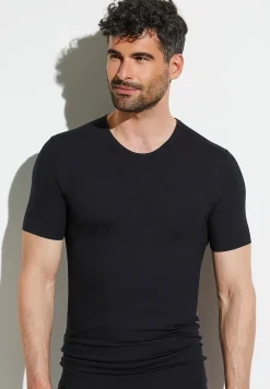 Zimmerli T-Shirts>Pureness Shirtkurzarm-Black