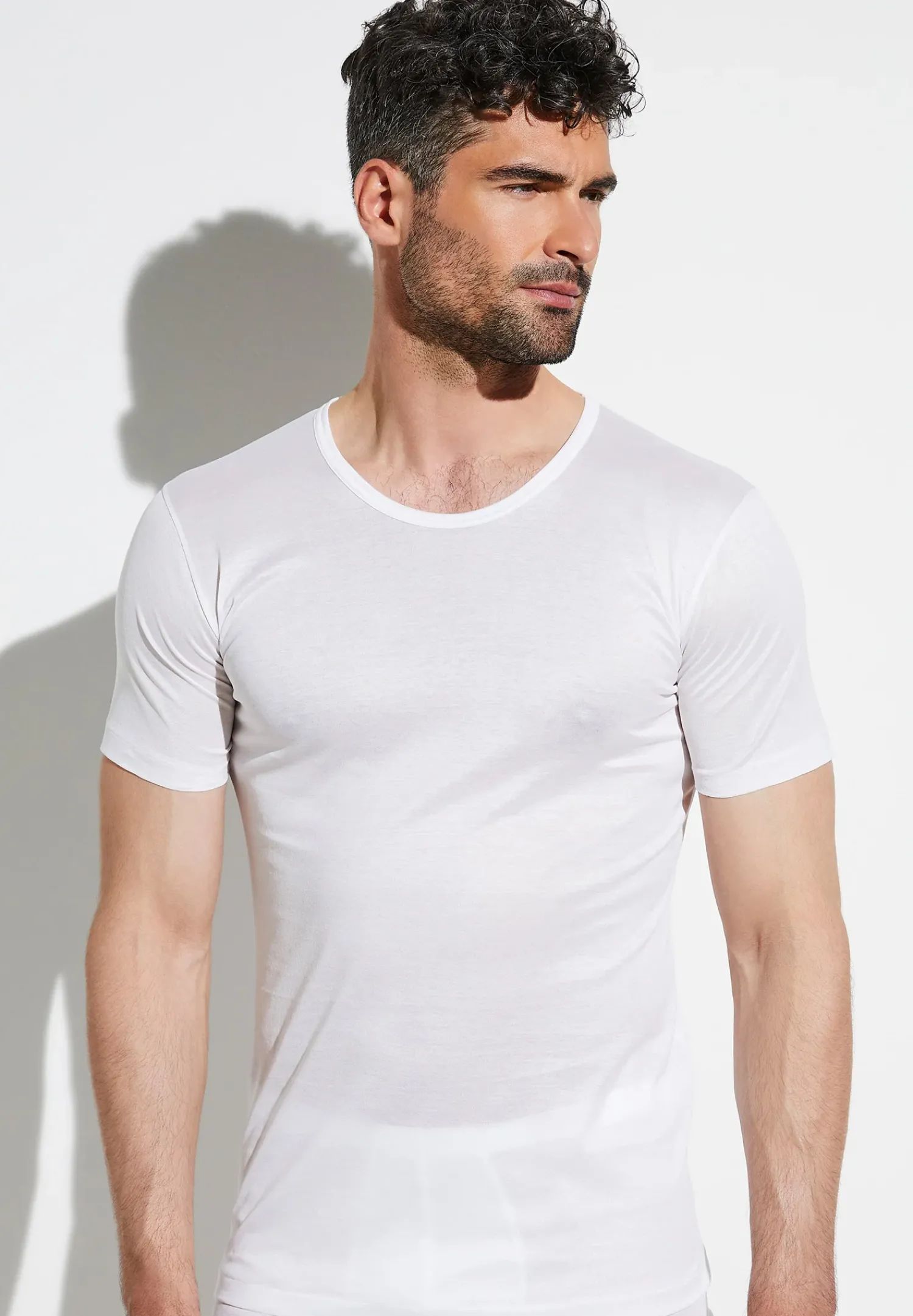 Zimmerli T-Shirts>Royalclassic Shirtkurzarm-White