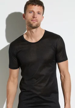 Zimmerli T-Shirts>Royalclassic Shirtkurzarm-Black