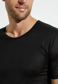 Zimmerli T-Shirts>Royalclassic Shirtkurzarm-Black