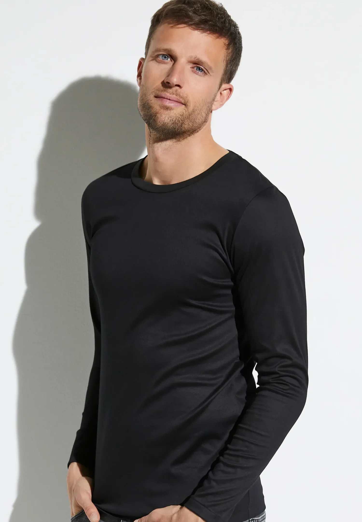 Zimmerli T-Shirts>Seaisland Shirtlangarm-Black