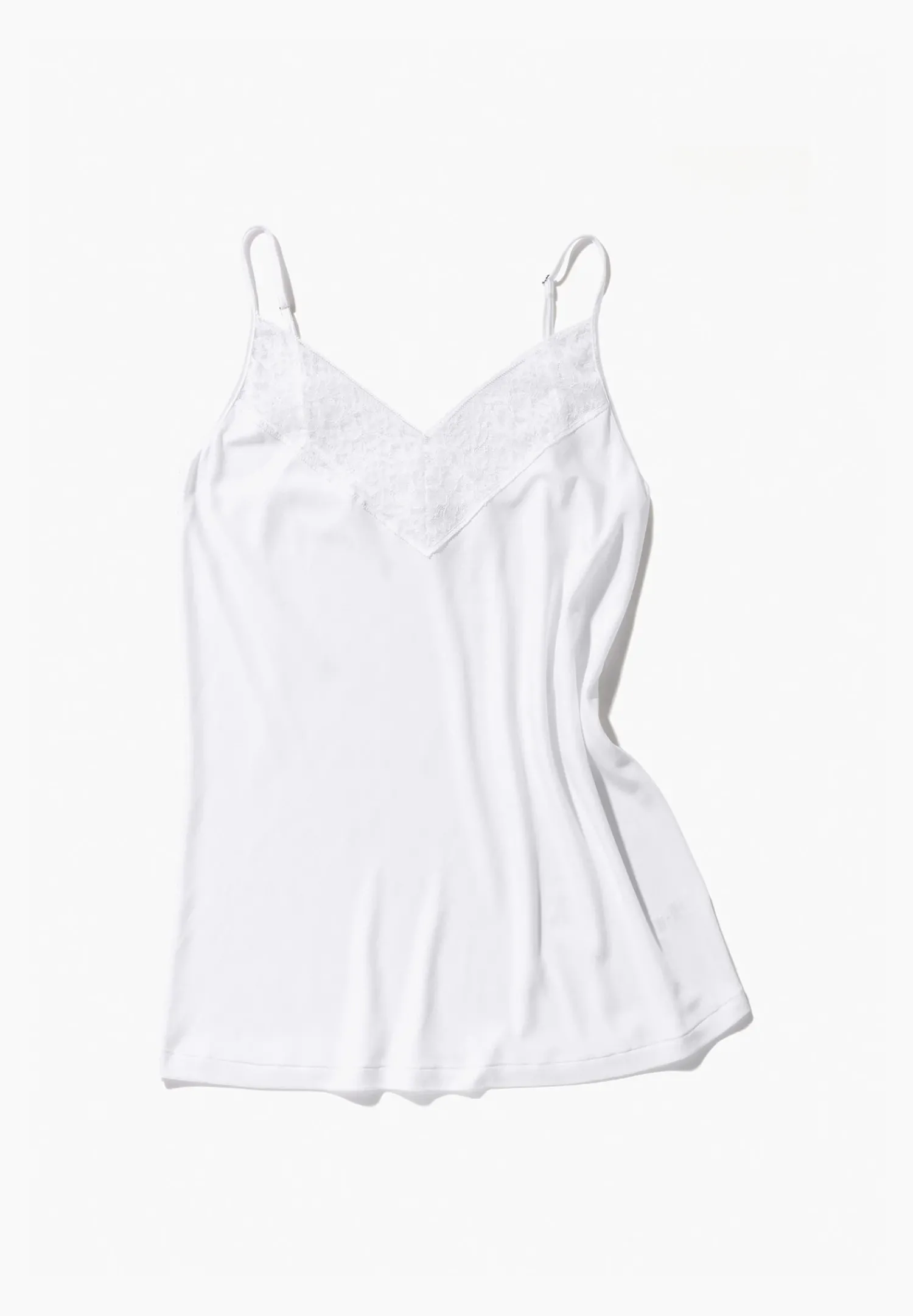 Zimmerli Spaghetti Tops>Silkcharmeuse White