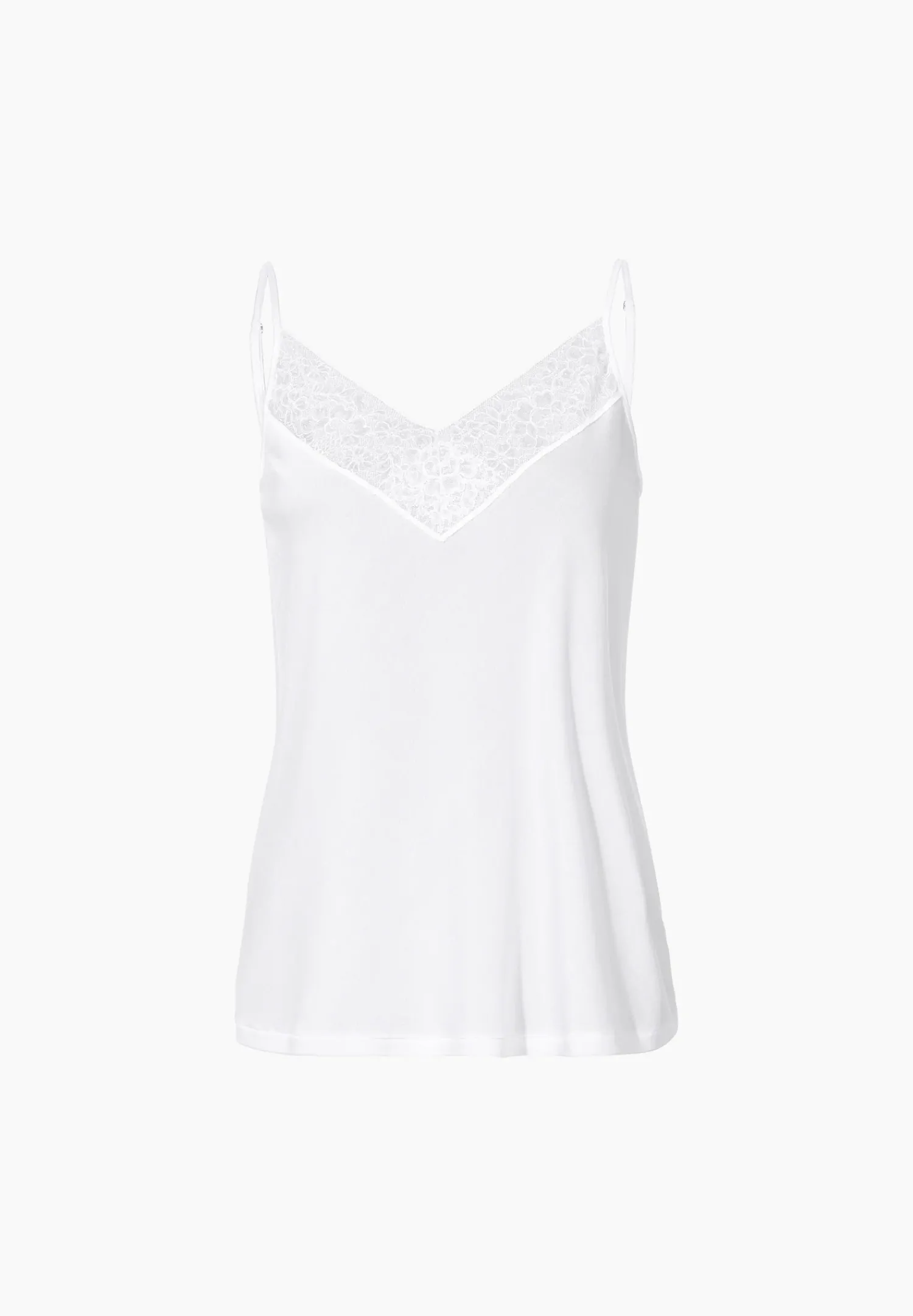 Zimmerli Spaghetti Tops>Silkcharmeuse White