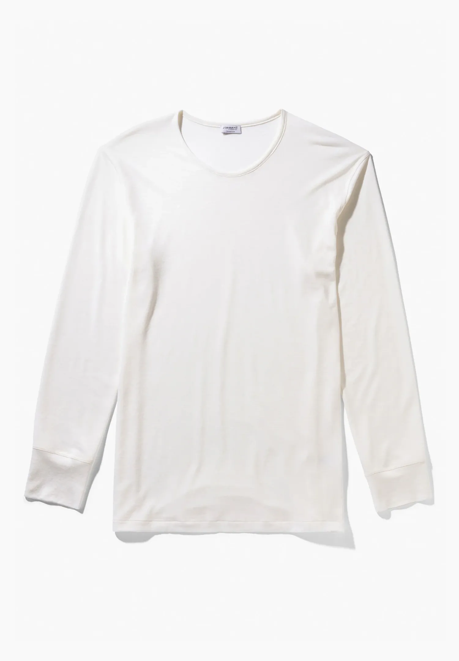 Zimmerli T-Shirts>Wool&Silk Shirtlangarm-Ecru